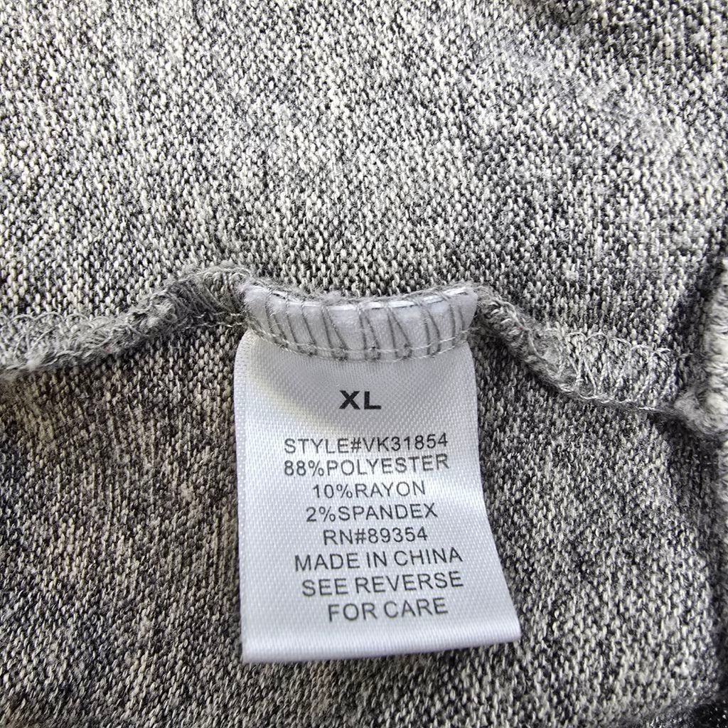 The Unbranded Brand Women's ADRIENNE VITTADINI Gray Tunic Top XL Size XL / US 12-14 / IT 48-50 - 6 Thumbnail