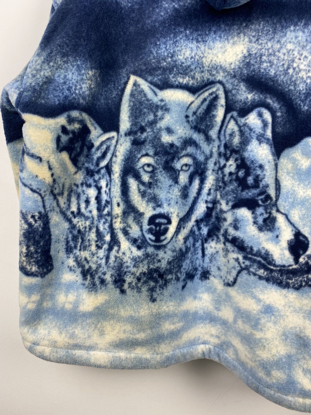 Vintage Vintage Wolf Print Fleece Jacket Y2K Animal like Supreme Size US XXL / EU 58 / 5 - 10 Thumbnail