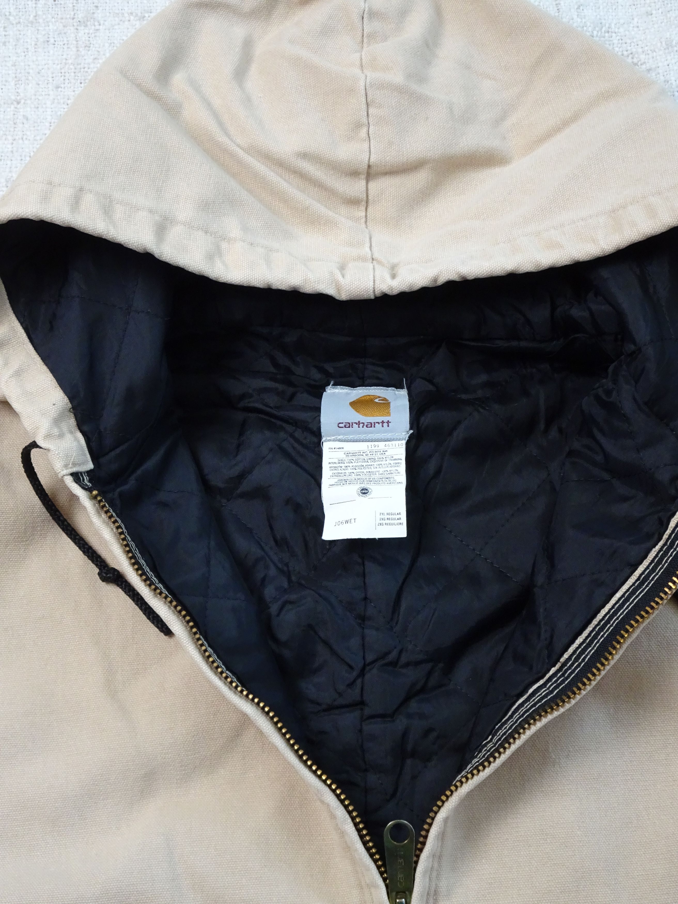 Carhartt Vintage 90s Carhartt J06 Beige Active Workwear Jacket Size US XXL / EU 58 / 5 - 3 Thumbnail