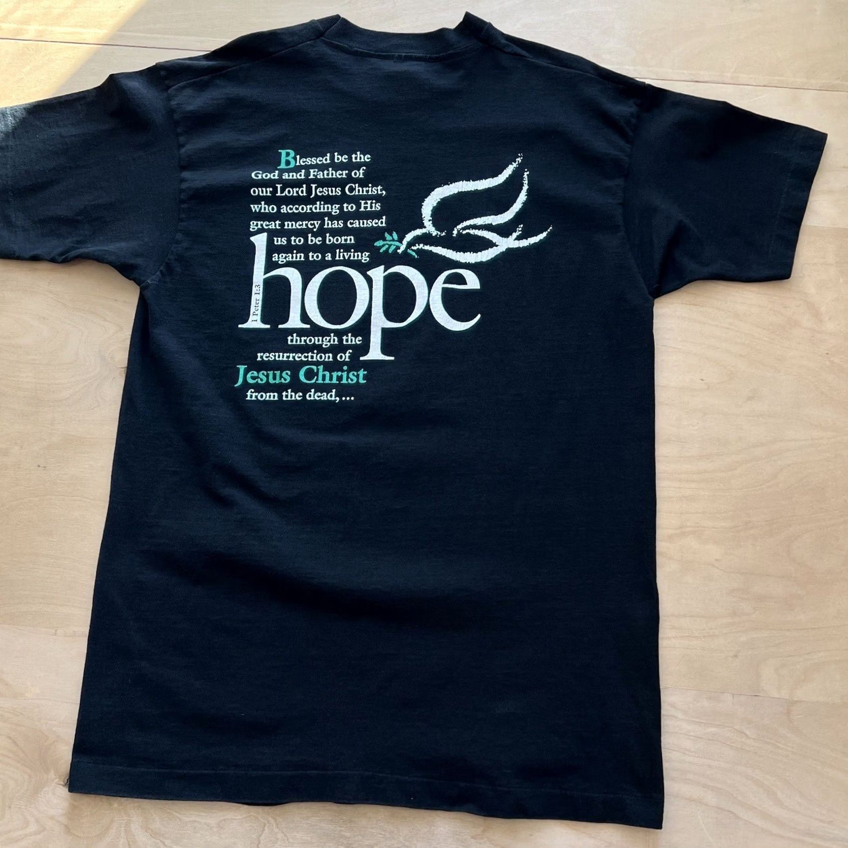 Vintage Vintage Jesus Christ Shirt XL Black 90s I Have Hop Bible Quote Art Heaven Shirt Men XL Black 90s Vintage Jesus Christ Logo Graphic Print 90s Theme Size US XL / EU 56 / 4 - 8 Thumbnail