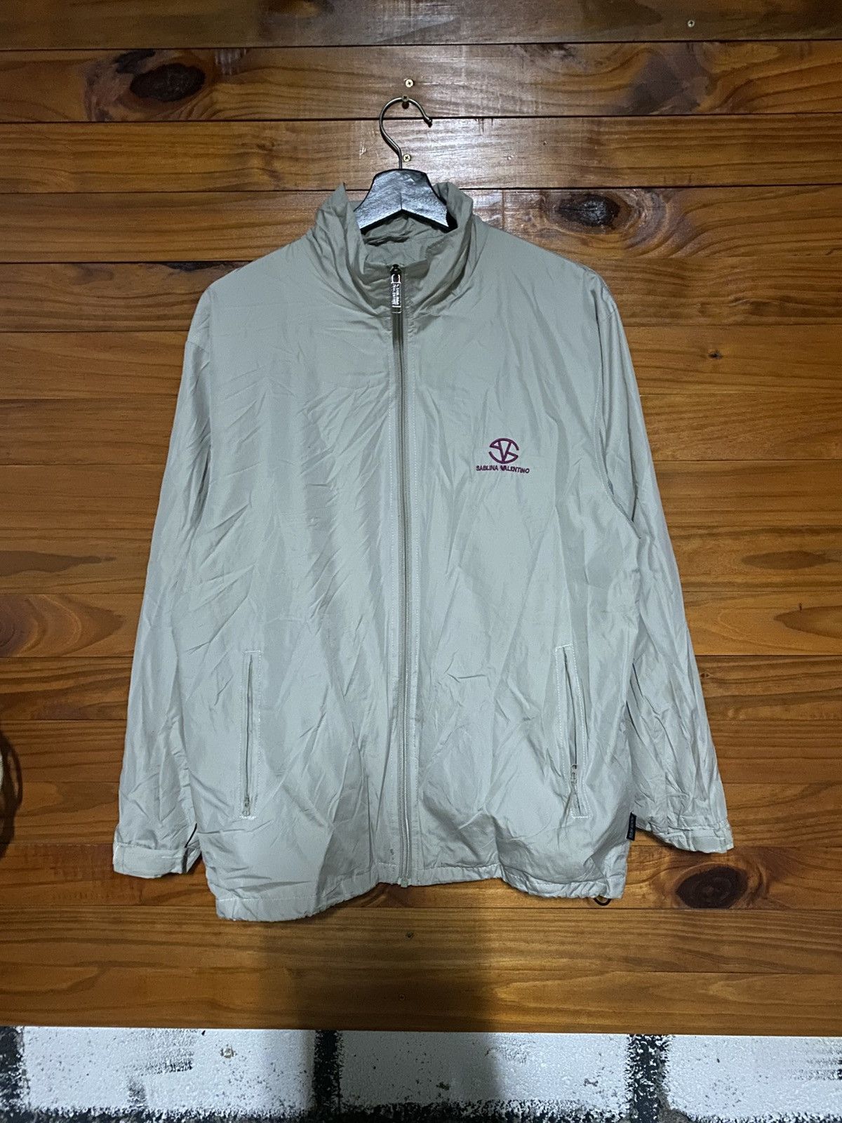 Vintage Sablina Valentino Italy Windbreaker Jacket Grey Logo Size US M / EU 48-50 / 2 - 7 Thumbnail