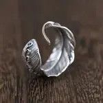 Jewelry × Sterling Silver S925 Silver Feather ring Size ONE SIZE - 4 Thumbnail