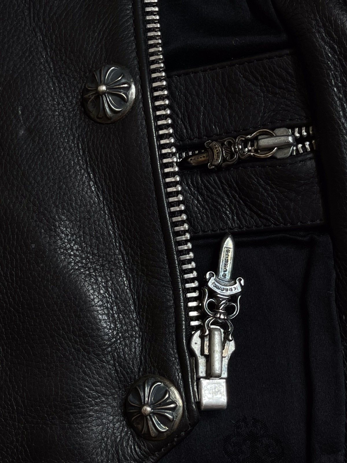 Chrome Hearts 1995 Iconic Chrome Hearts Six Button Leather Vest Size US M / EU 48-50 / 2 - 17 Thumbnail