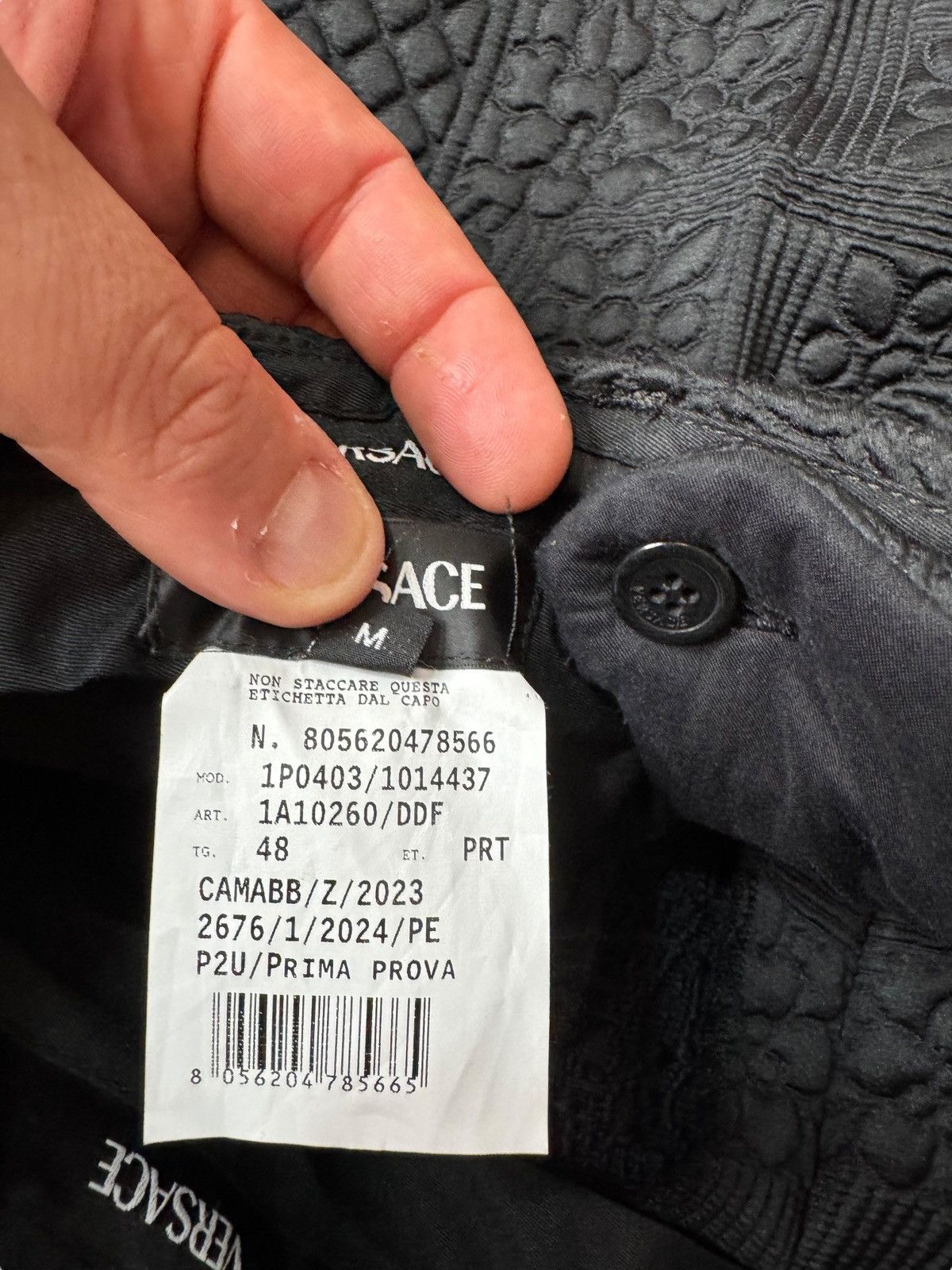 Versace Versace Black Jacquard Shorts SS24 Size US 34 / EU 50 - 8 Thumbnail