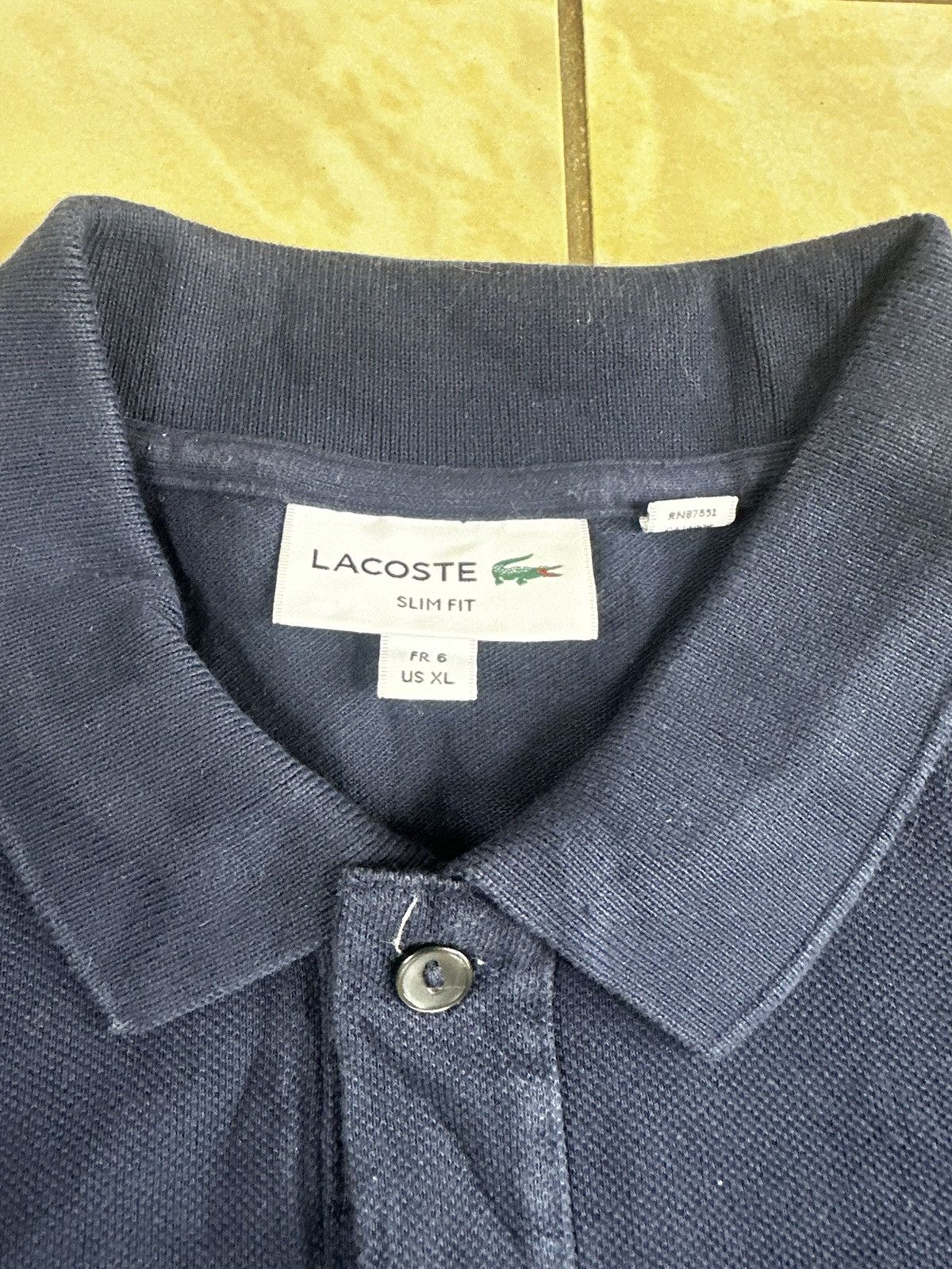 Lacoste Black Lacoste Polo Shirt Size US XL / EU 56 / 4 - 4 Thumbnail