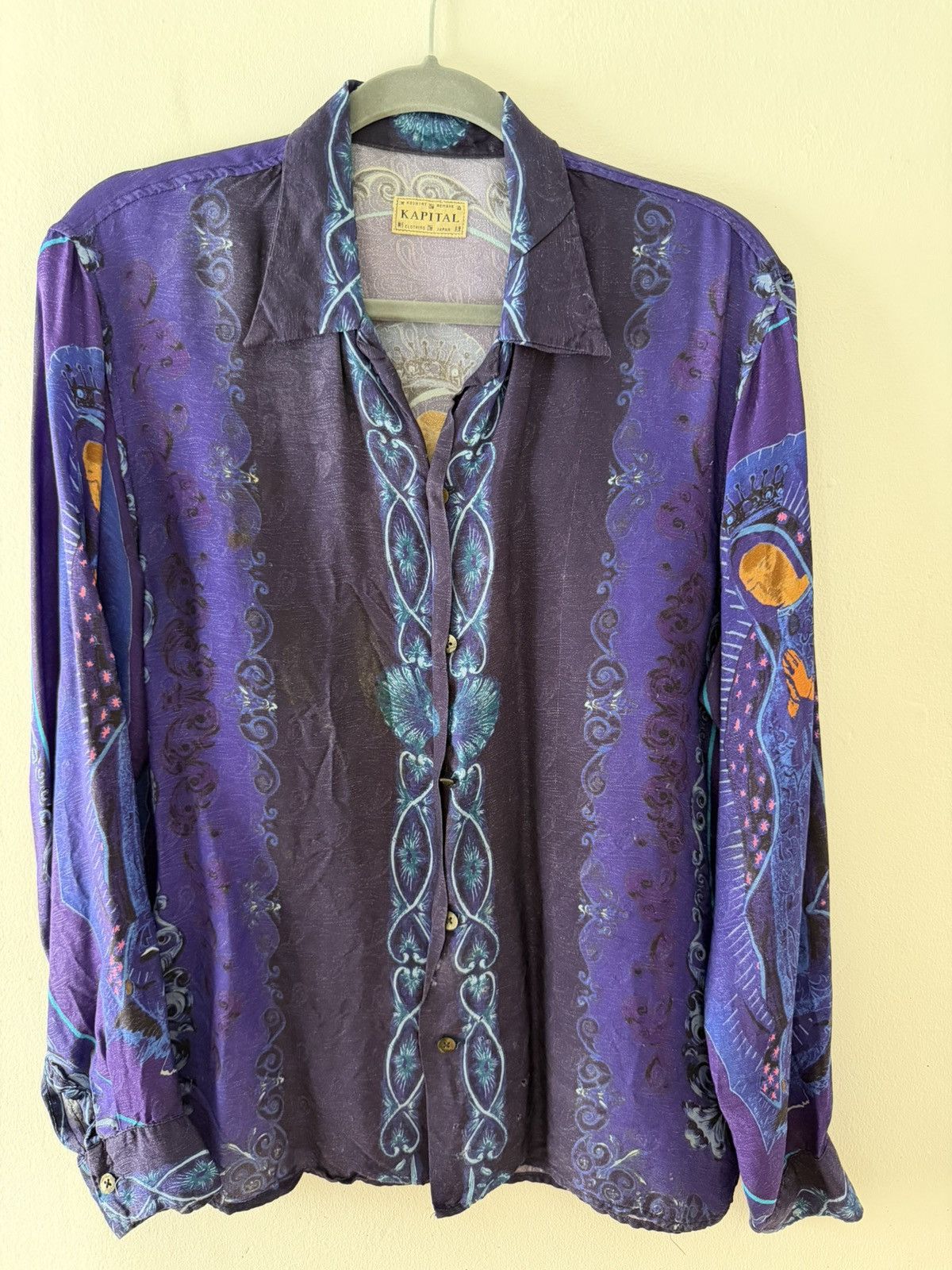 Kapital Kapital Virgin Mary Cupra Shirt Size US M / EU 48-50 / 2 - 2 Thumbnail