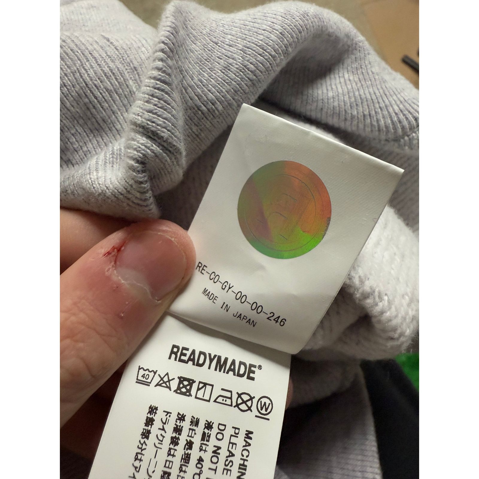 READYMADE Ready Made Creweck Grey New Medium With Tags Size US M / EU 48-50 / 2 - 6 Thumbnail