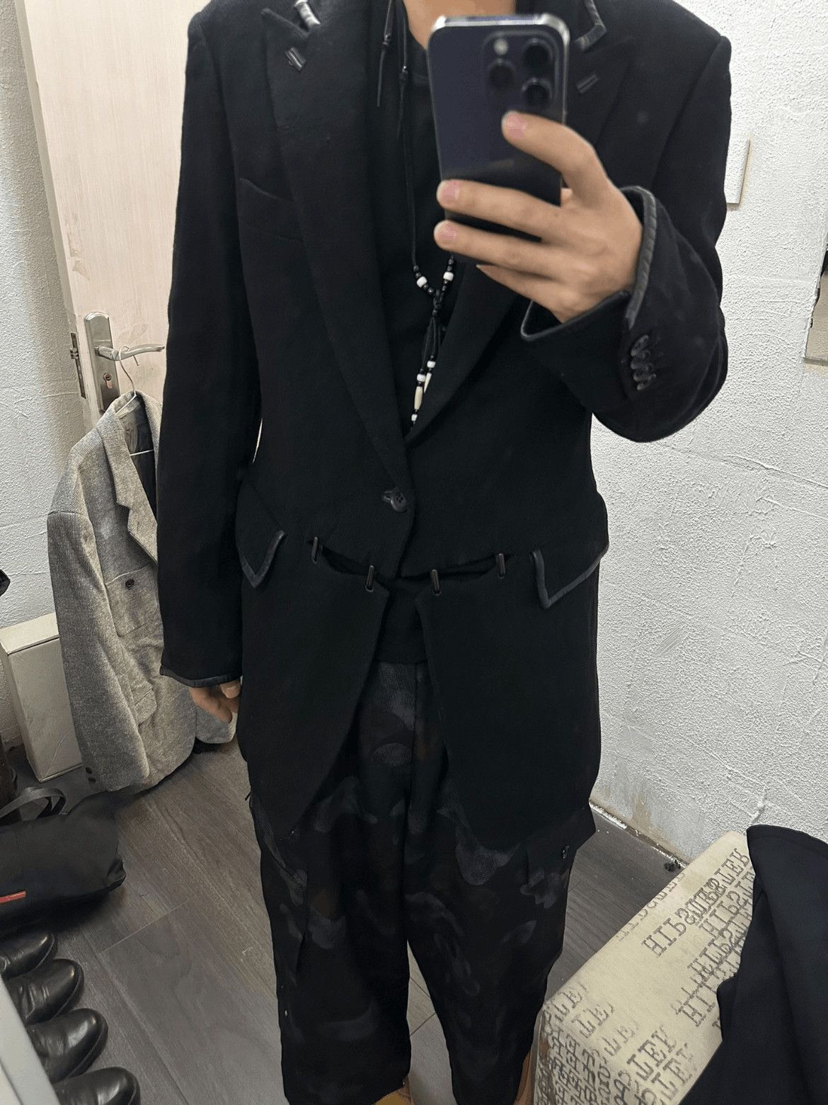 Yohji Yamamoto Yohji Yamamoto Early Period Wool Military Blazer Jacket Size US XL / EU 56 / 4 - 9 Thumbnail