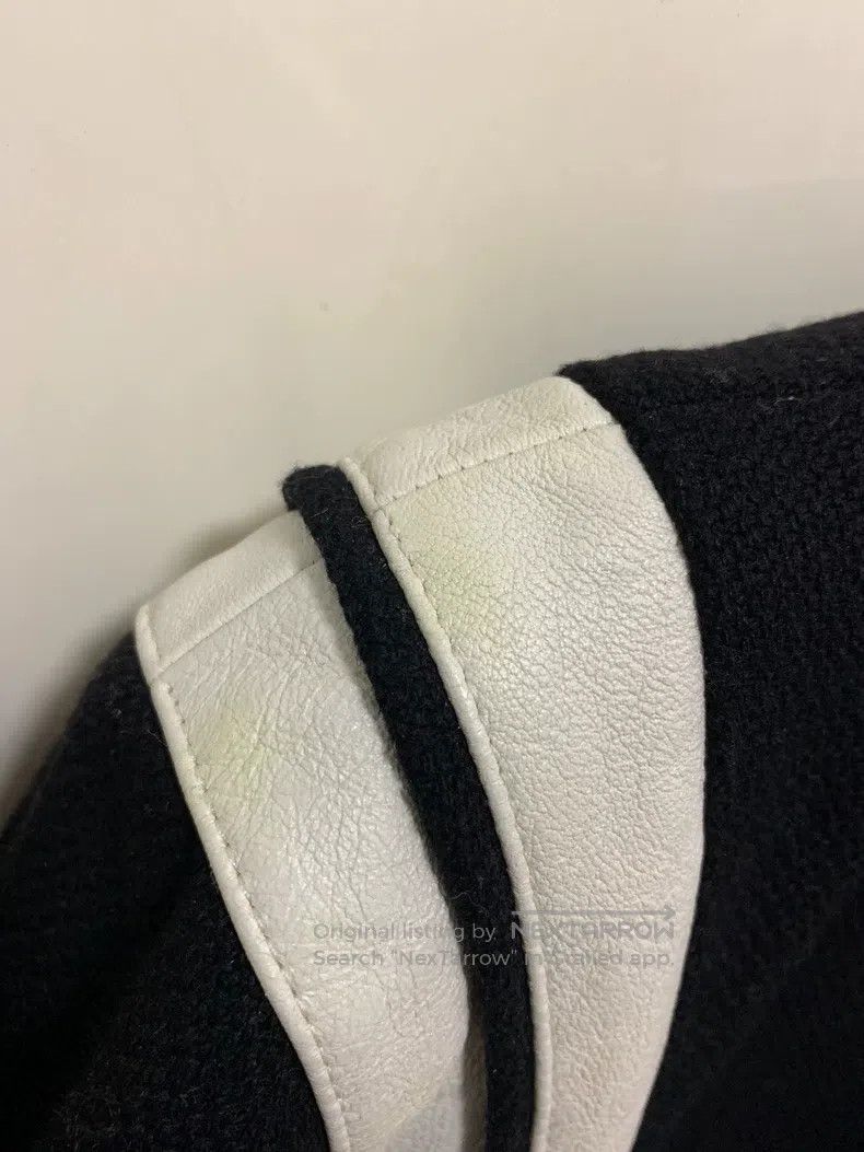 Saint Laurent Paris Saint Laurent Paris Black and White Wool Mixed Leather Bas Size US M / EU 48-50 / 2 - 5 Thumbnail