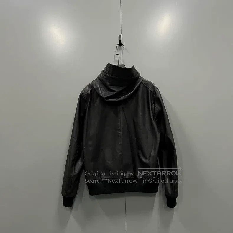 Givenchy Givenchy Size56 Distressed Hooded Leather Jacket Size 56 Size US M / EU 48-50 / 2 - 2 Thumbnail