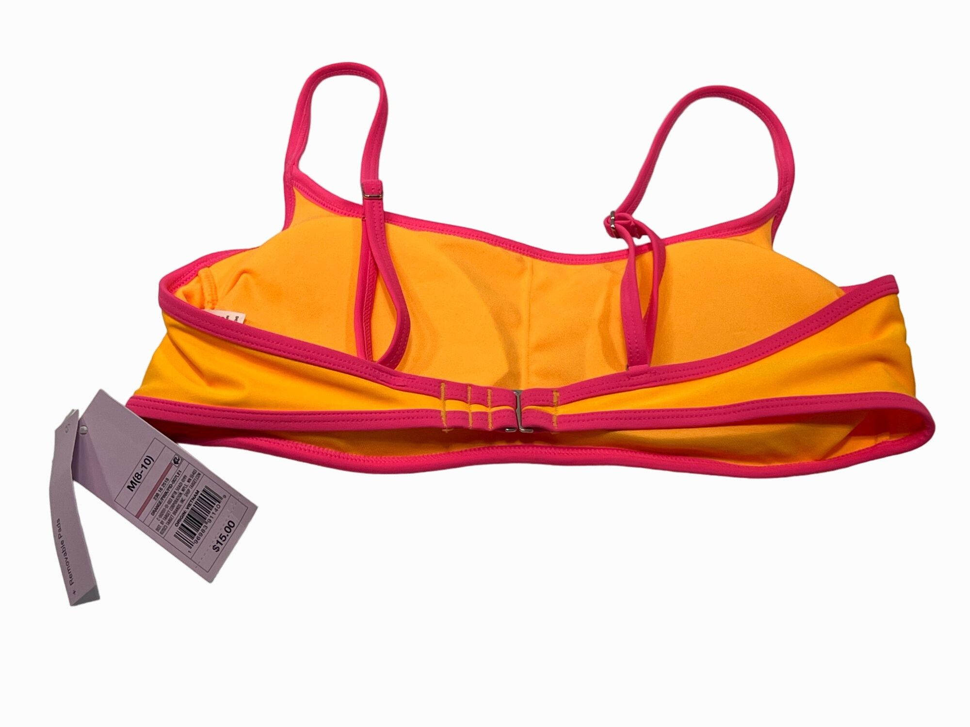 Other Wild Fable Women's Color Block Square Neck Bikini Top- Orang Size ONE SIZE - 3 Thumbnail