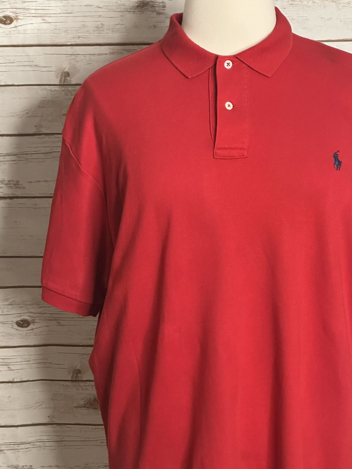 Polo Ralph Lauren Vintage Polo Ralph Lauren red short sleeve polo shirt XL Size US XL / EU 56 / 4 - 4 Thumbnail