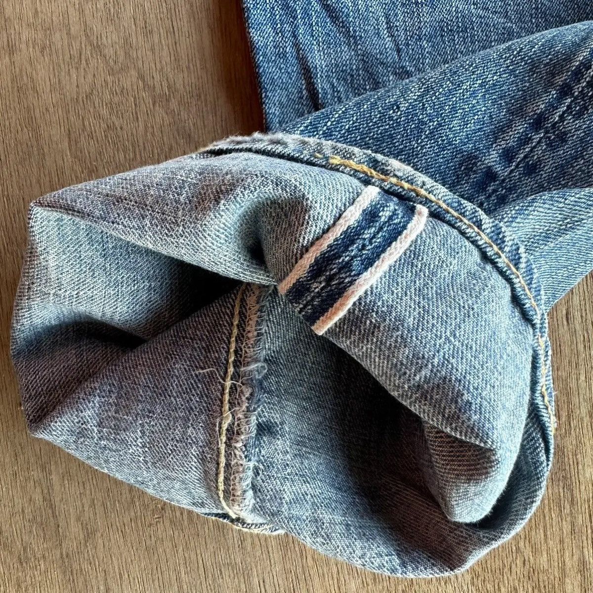 The Flat Head THE FLAT HEAD 18oz DENIM SELVEDGE/REDLINE DISTRESSED PANTS Size US 30 / EU 46 - 20 Thumbnail
