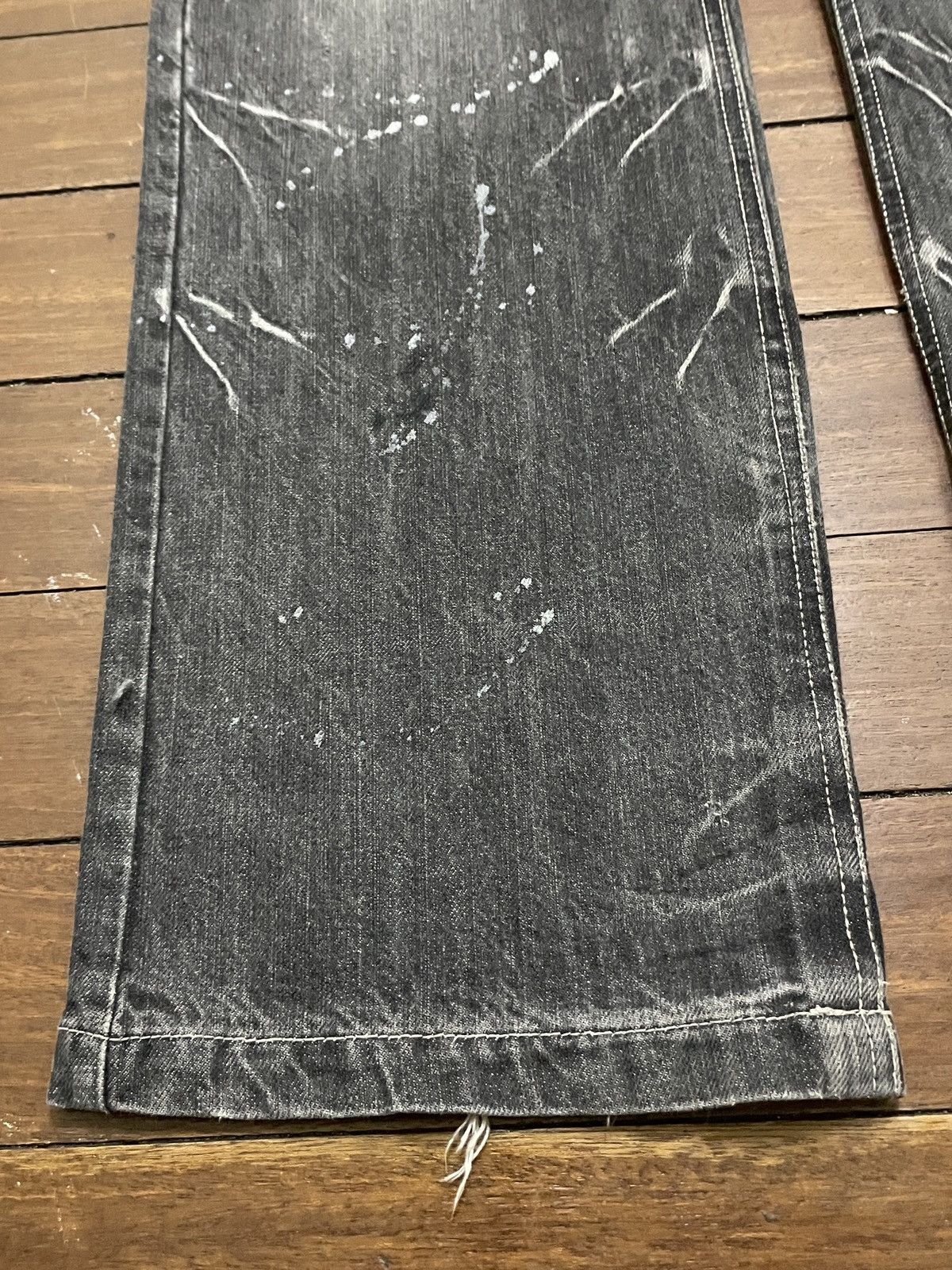 LOWBOX Very Rare Vintage Japanese Brand Lowbox Painting Jeans 1990a Size US 35 - 5 Thumbnail