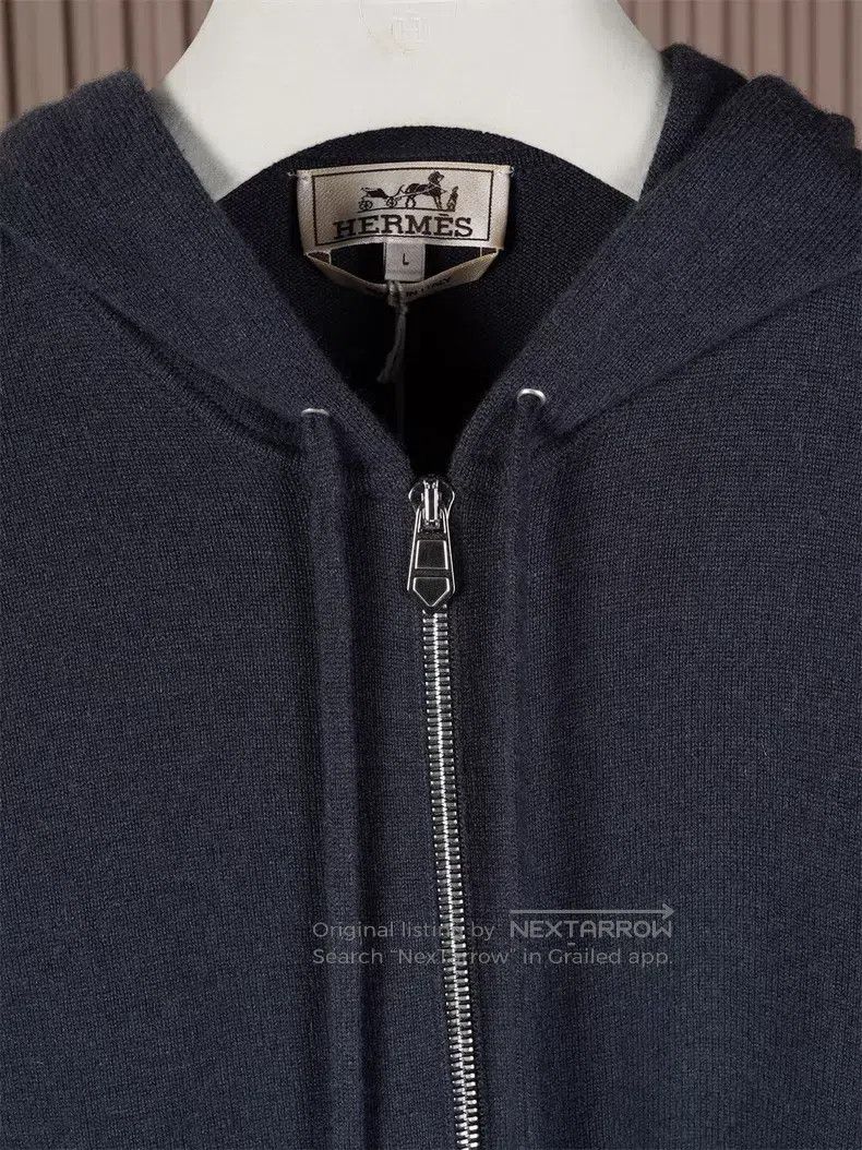 Hermes Hermes Men's Hooded Cashmere Coat Size US L / EU 52-54 / 3 - 7 Thumbnail