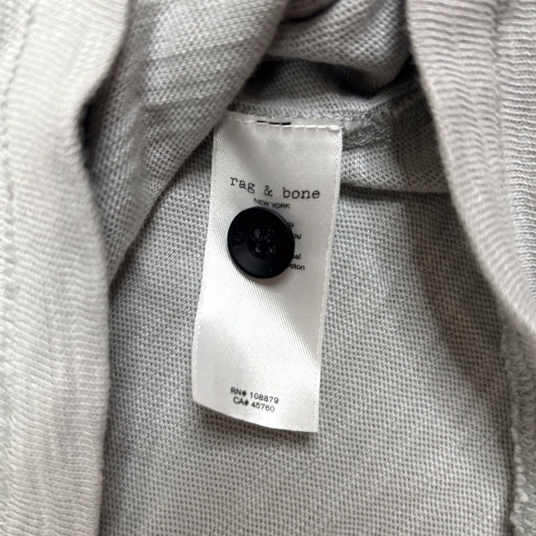 Rag & Bone Rag and Bone Longsleeve Henley Mens XL Gray Peru Lightweight Cotton T-Shirt Size US XL / EU 56 / 4 - 3 Thumbnail