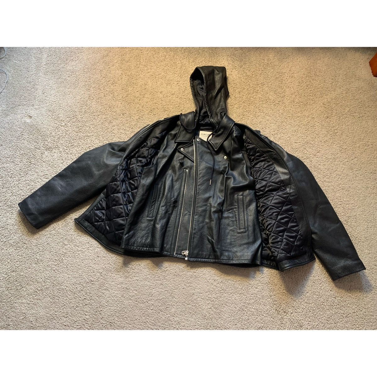 Helmut Lang HELMUT LANG BUILD OUT MOTORCYCLE LEATHER JACKET Size US XL / EU 56 / 4 - 18 Thumbnail