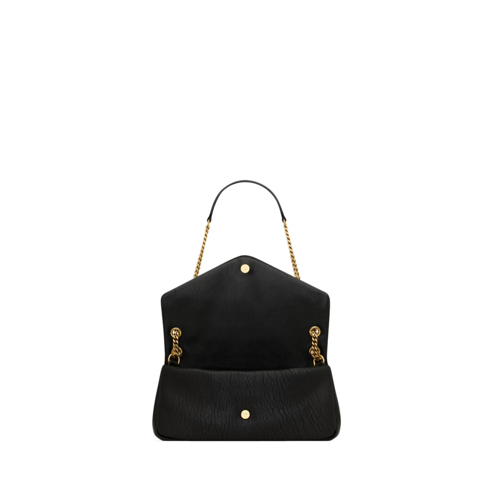 Saint Laurent Paris Saint Laurent Calypso Medium Black Grained Lambskin Shoulder Size ONE SIZE - 3 Thumbnail
