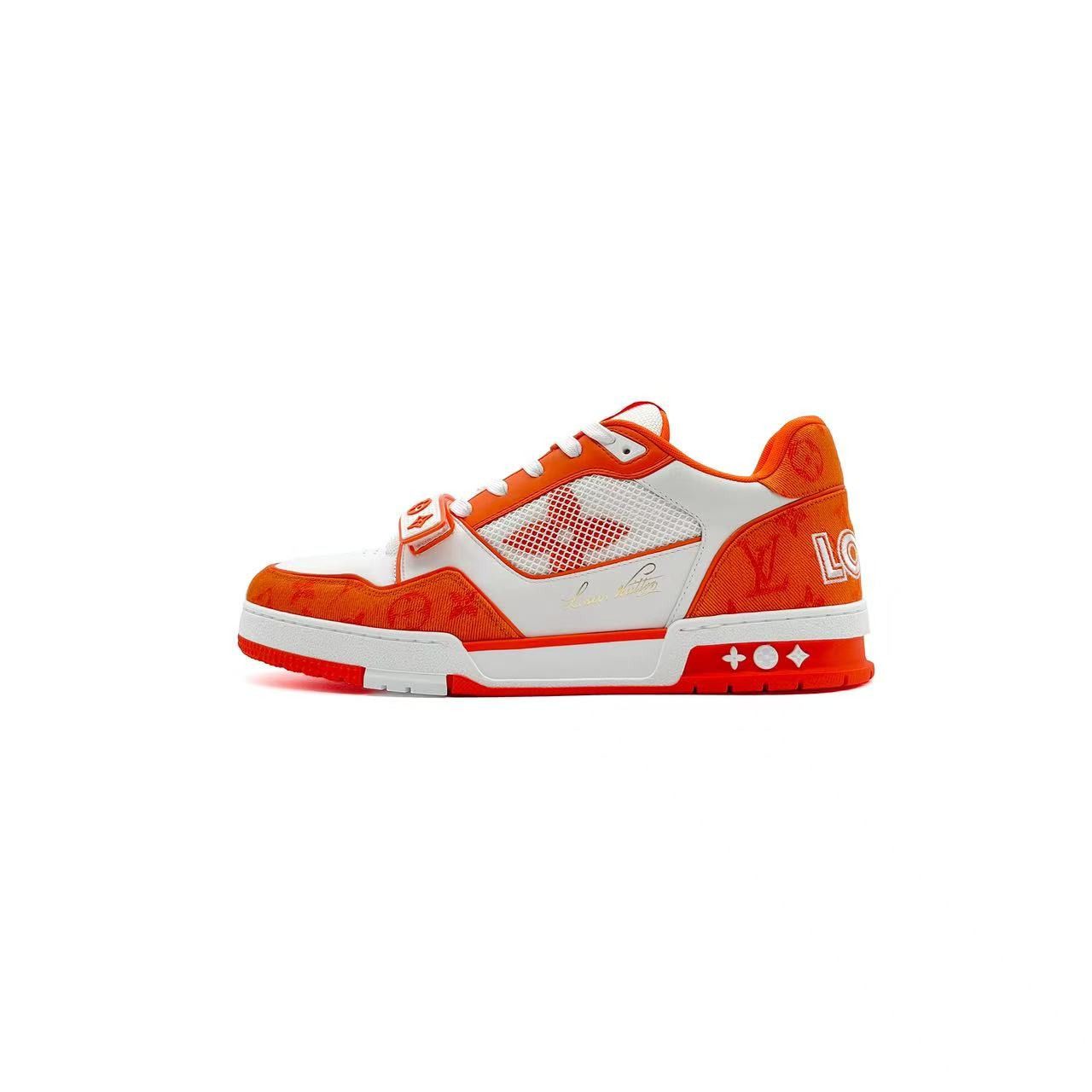 Louis Vuitton Louis Vuitton Orange Monogram Trainer Sneakers Size US 9 / IT 39 - 1 Thumbnail