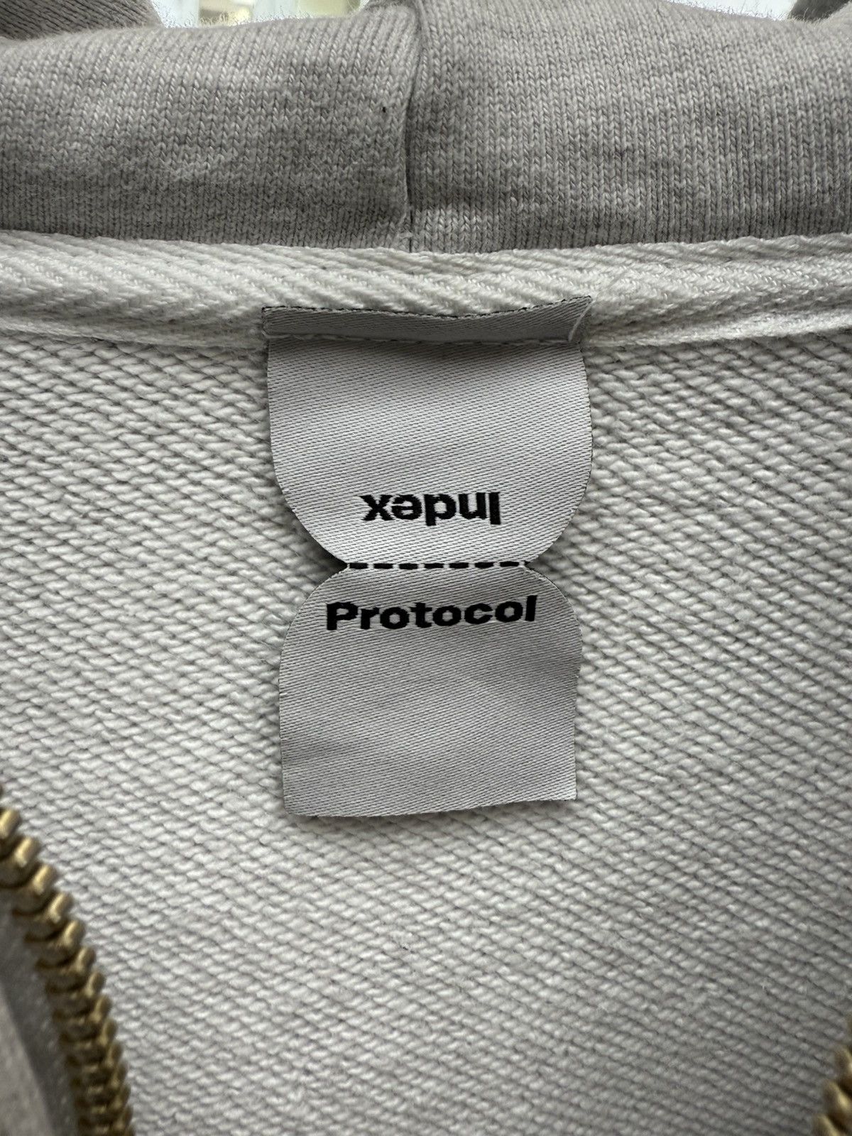 PROTOCOL INDEX BUTTIVORE ZIP HOODIE - WHITE MELANGE