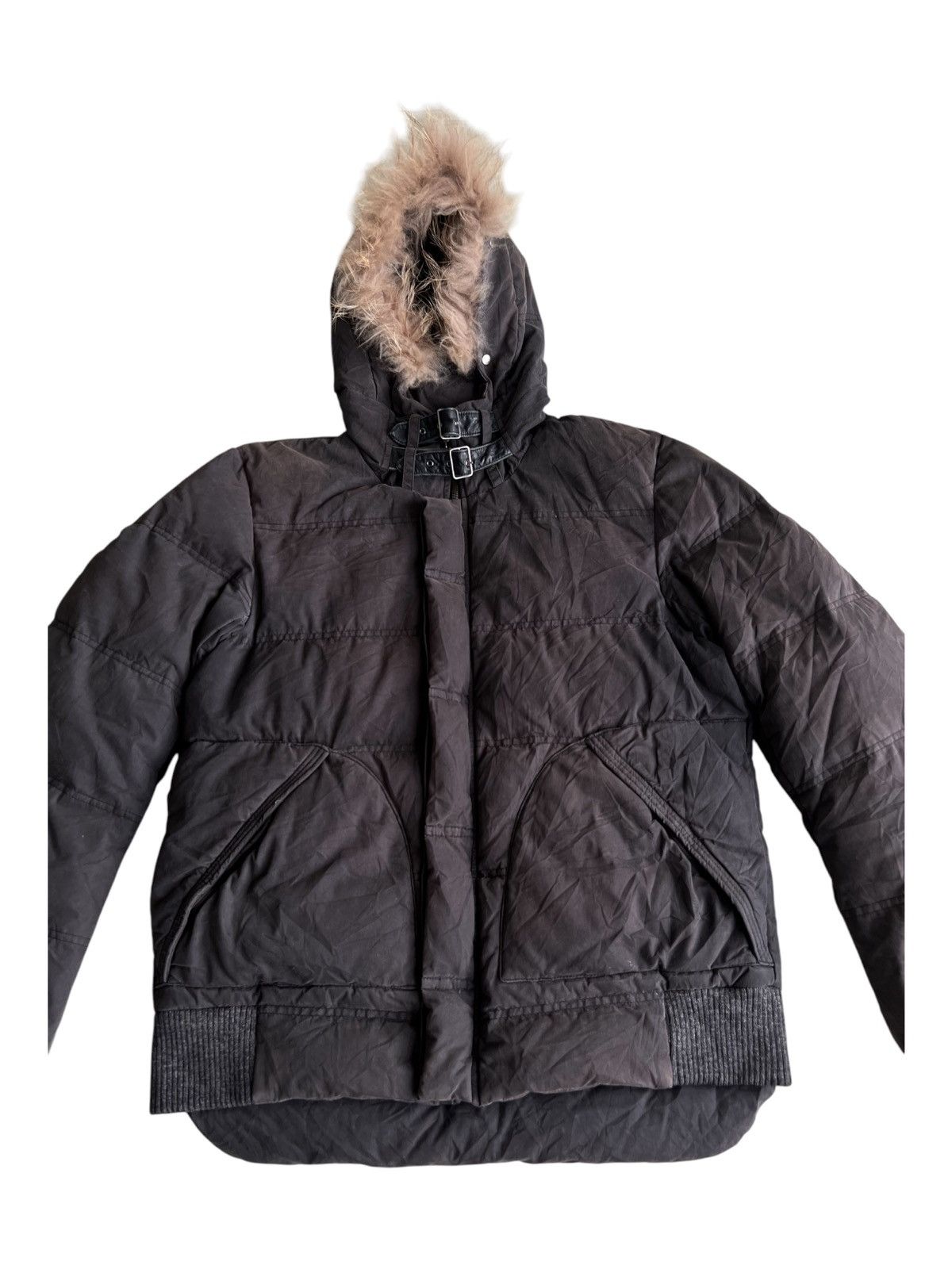 Yasuyuki Ishii Y2K Men's Melrose 🇯🇵 Racoon Fur Hoodie Bomber Down Jacket Size US M / EU 48-50 / 2 - 2 Thumbnail