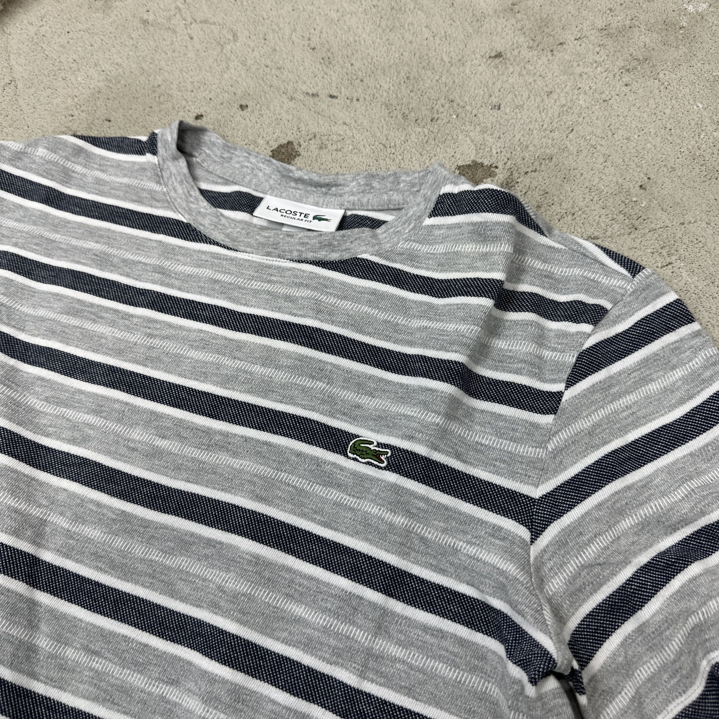 Lacoste Vintage Striped Sporty Streetwear Lacoste T-shirt Y2K Size US M / EU 48-50 / 2 - 2 Thumbnail