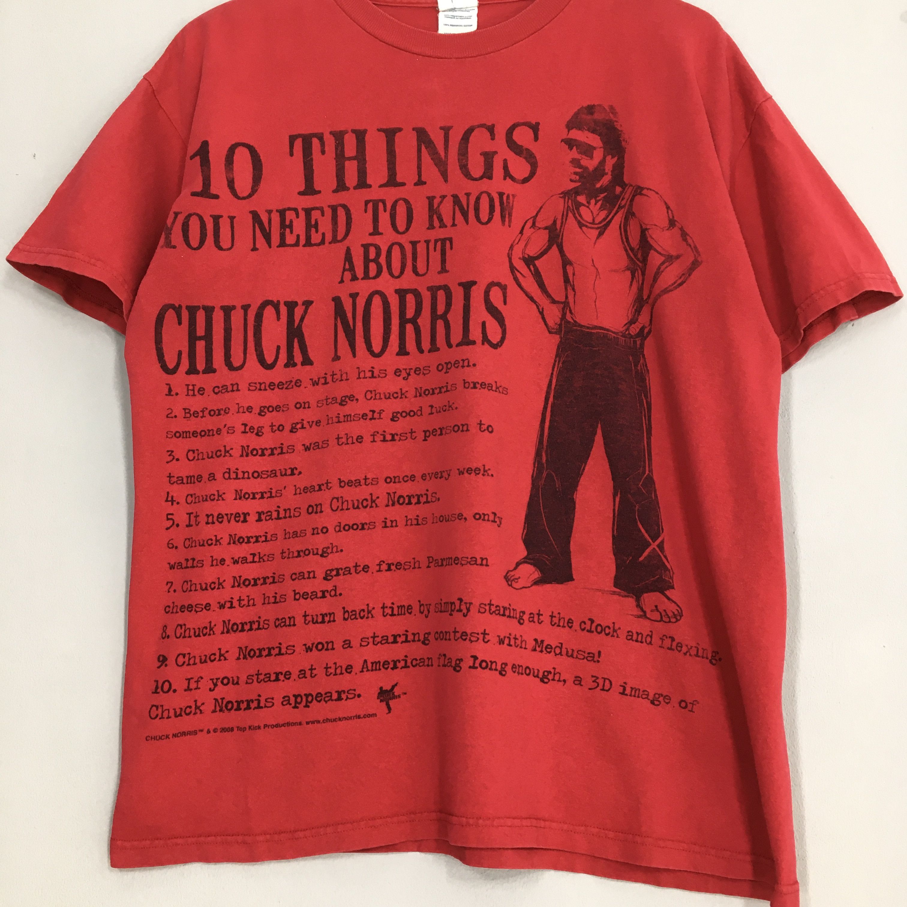 Vintage 1990s Chuck Norris American Actor Movies Tshirt Large Size US L / EU 52-54 / 3 - 3 Thumbnail