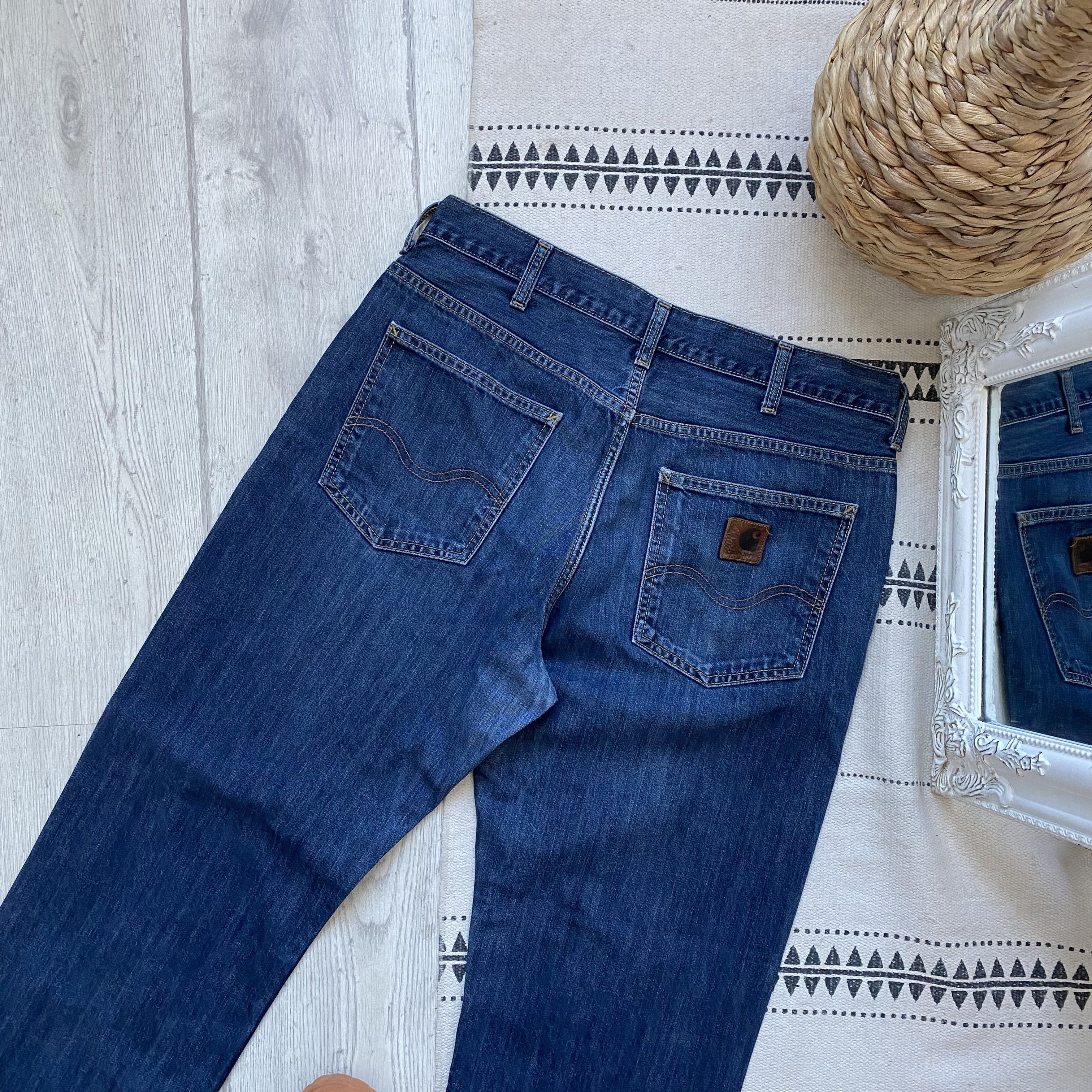 Carhartt Wip 🔥Vintage 00s Carhartt Jeans Texas Pants Disstresed Size US 32 / EU 48 - 2 Thumbnail