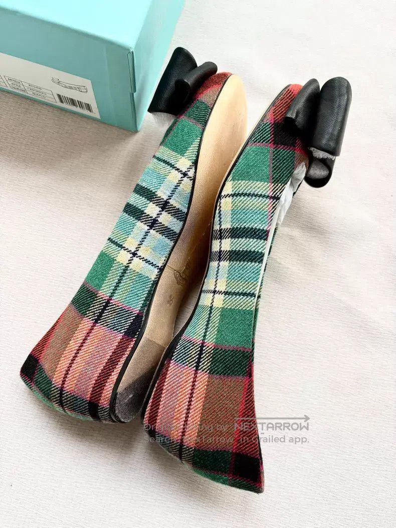 Vivienne Westwood Vivienne Westwood Plaid bow flat dress shoes Size US 5.5 / IT 35.5 - 5 Thumbnail