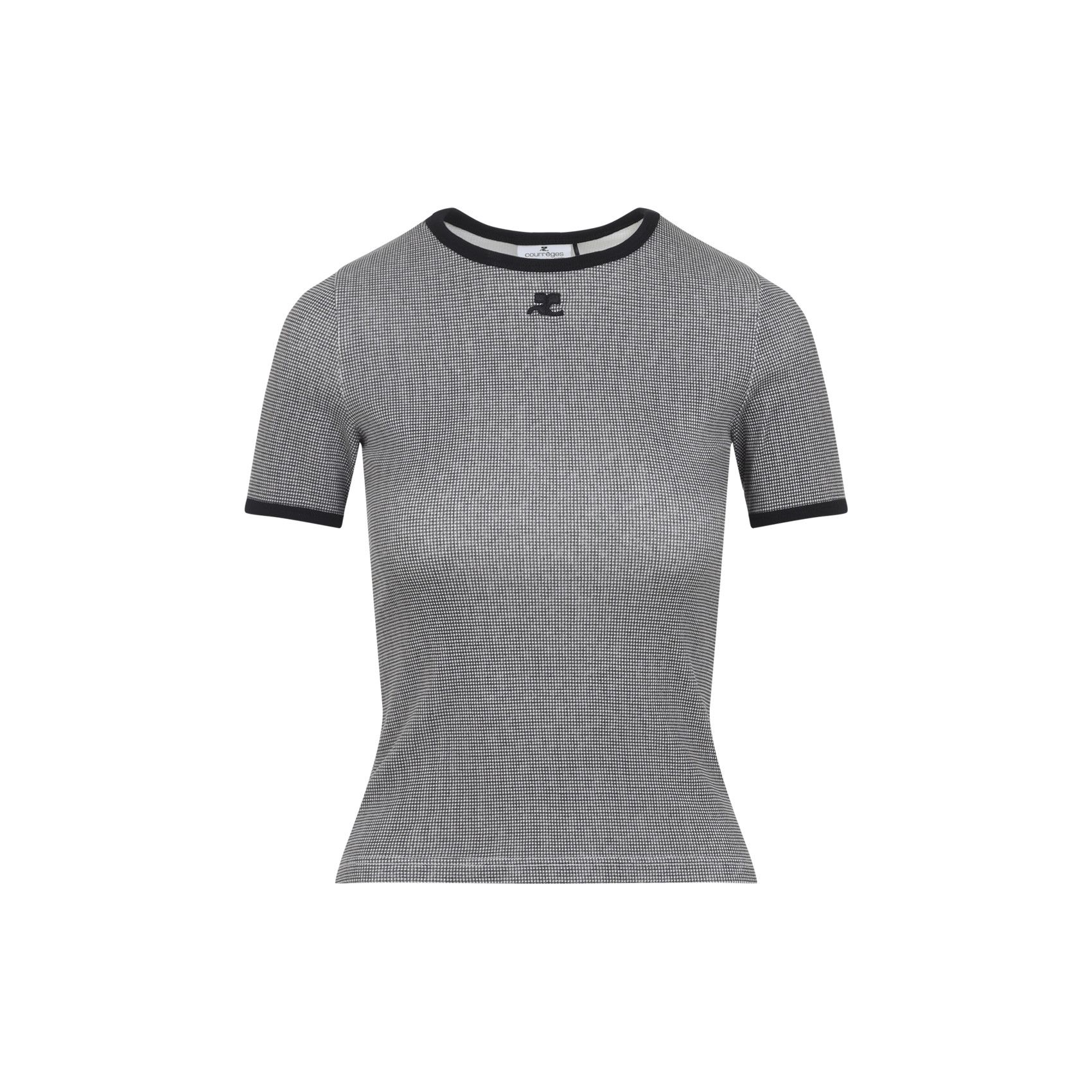 Courreges Courreges Houndstooth Contrast T-Shirt Size S / US 4 / IT 40 - 1 Thumbnail