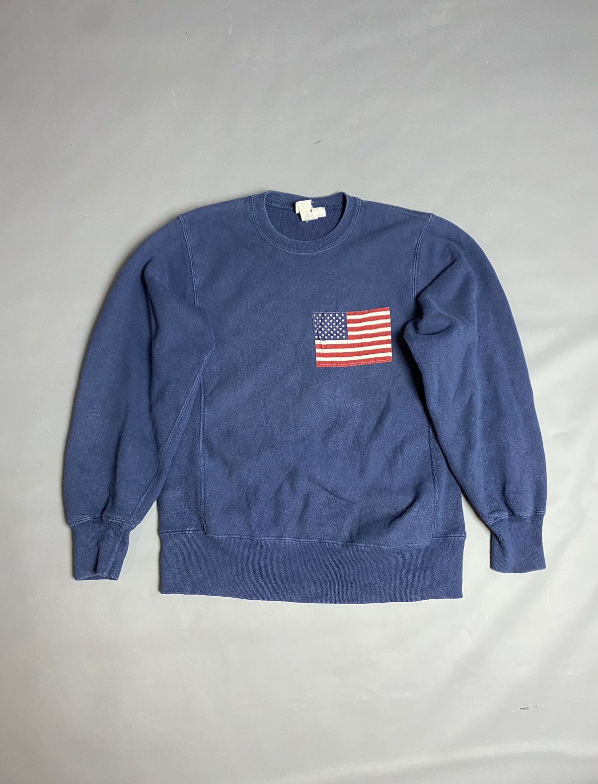 Lee 90s Lee Cross Grain M Sweatshirt Navy Blue American Flag USA Size US M / EU 48-50 / 2 - 1 Thumbnail