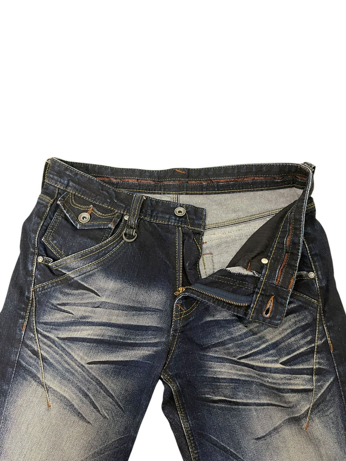 Japanese Brand Flare Jeans Nicole Club Faded Clawmark Boot Cut 2🟦 Size US 31 - 9 Thumbnail
