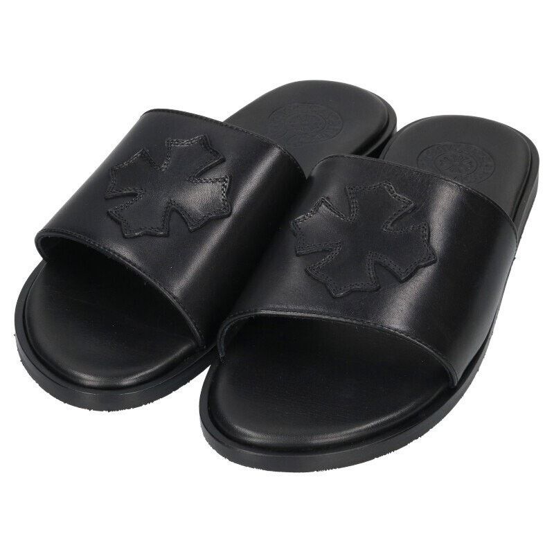 Chrome Hearts Chrome Hearts Black Cross Patch Slides | Grailed display picture 1