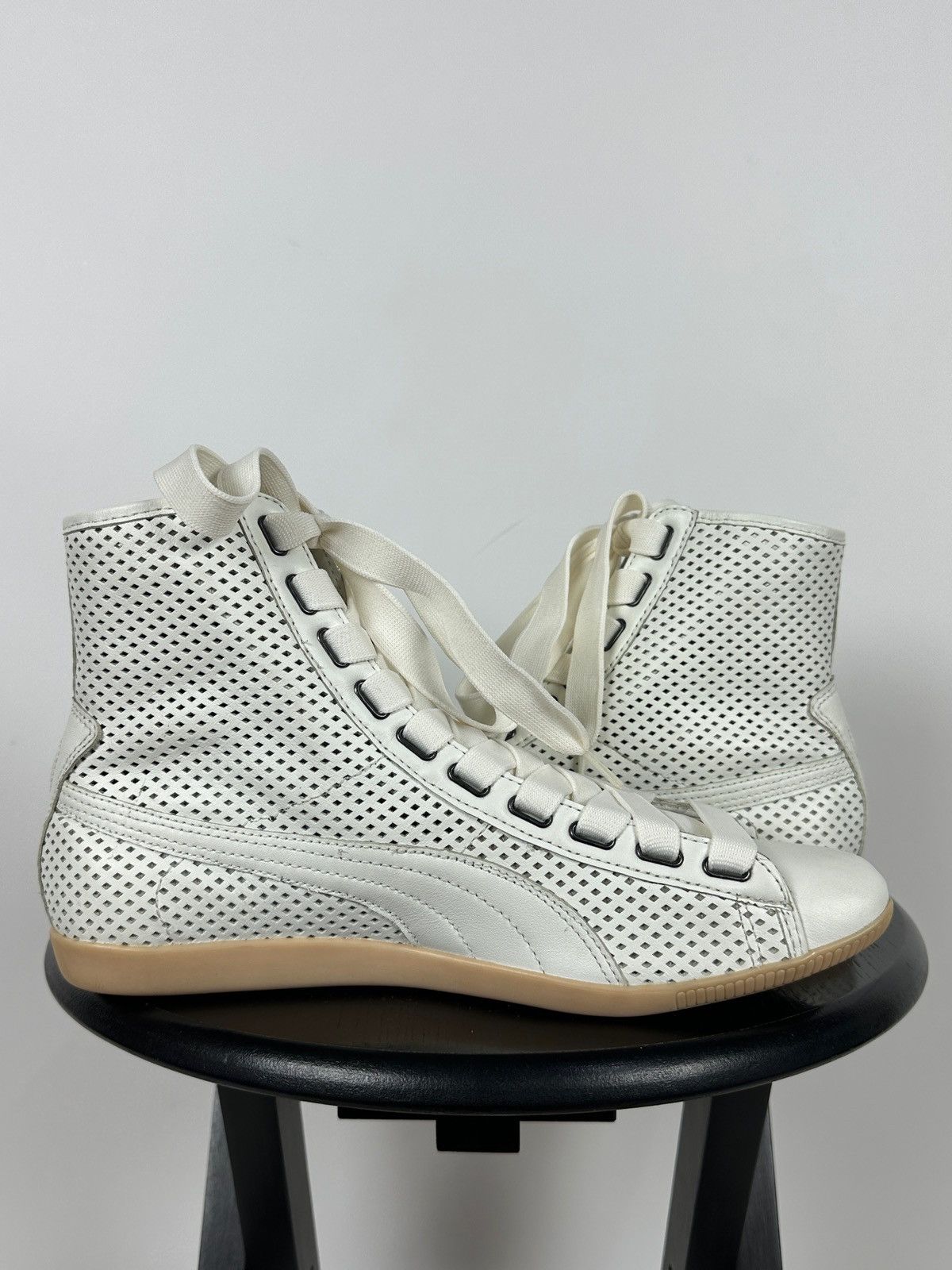 Puma Vintage Puma Y2K Speedcat Hi Top Leather Sneakers Size US 10 / IT 40 - 7 Thumbnail