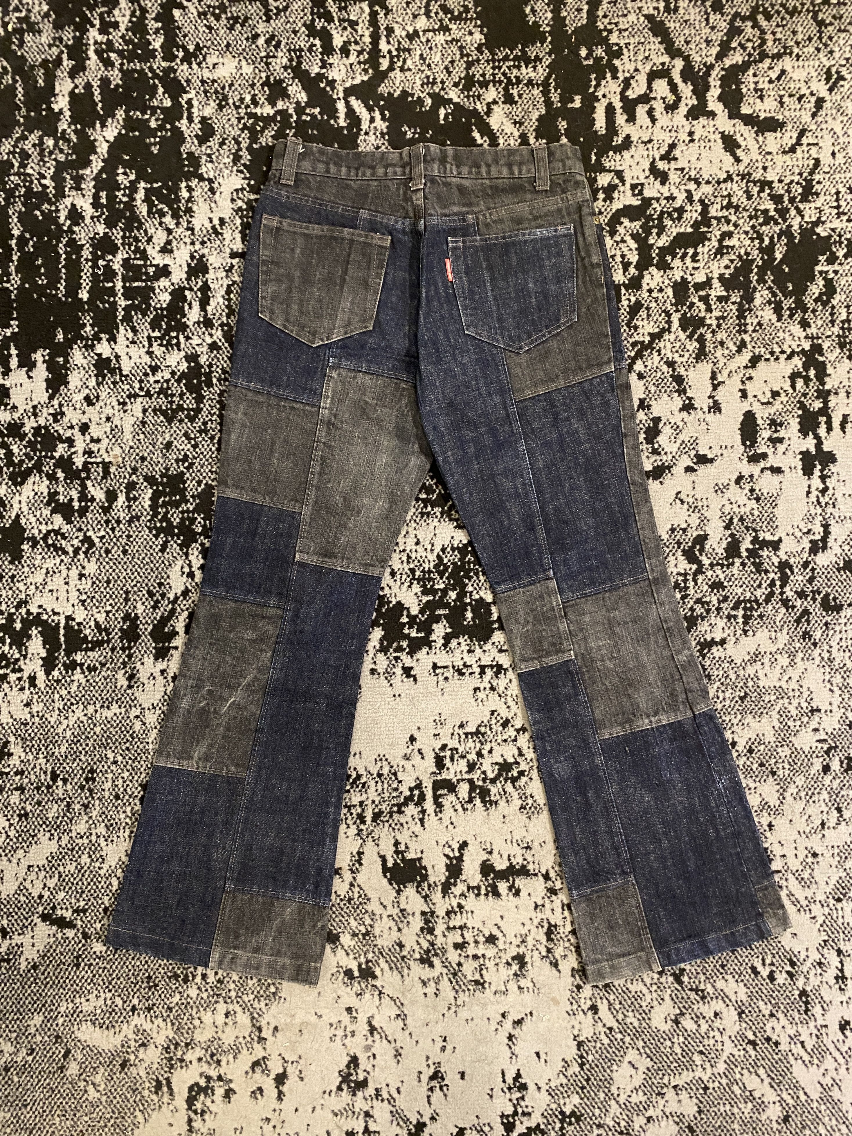 Tornado Mart Tornado Mart Patch Patchwork Denim Jeans Gray Blue Vintage Size US 30 / EU 46 - 2 Thumbnail