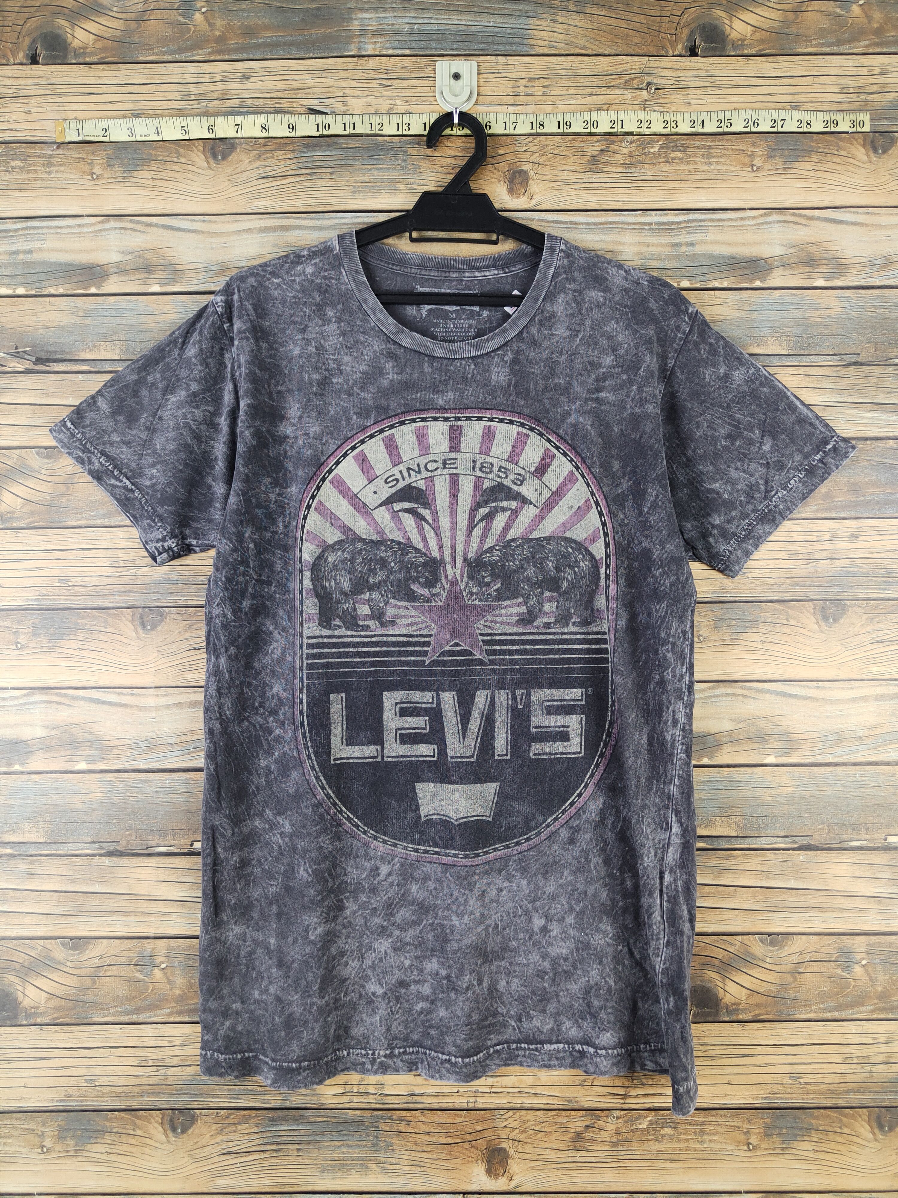 Levi's DL Levi's Black acid wash Short Sleeve T-shirt #1021 Size US M / EU 48-50 / 2 - 1 Thumbnail