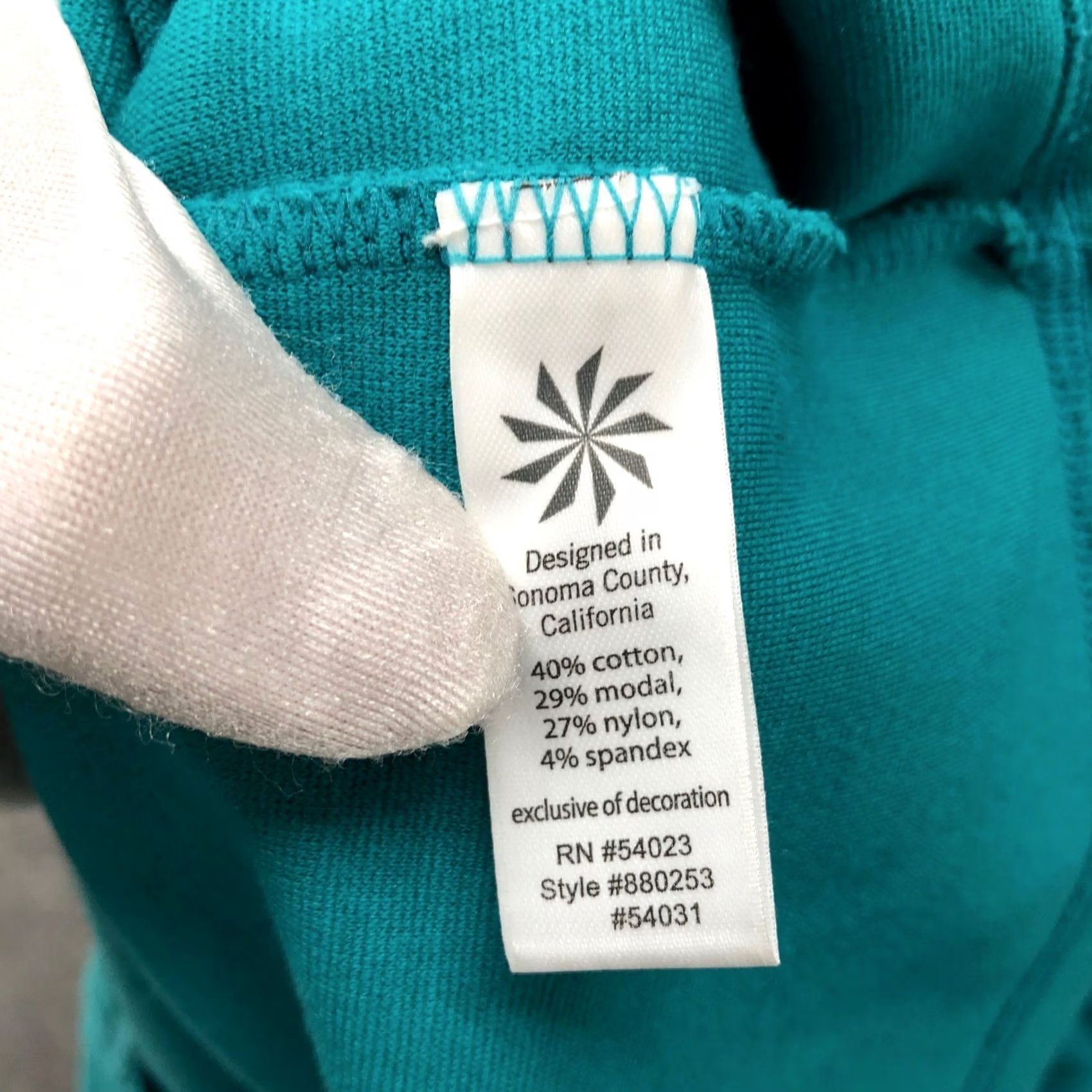 Athleta Athleta Celebration Ponte Long Sleeve Dress S Teal V-Neck Knitted Casual Dress Womens XS-? No Size S / US 4 / IT 40 - 4 Thumbnail