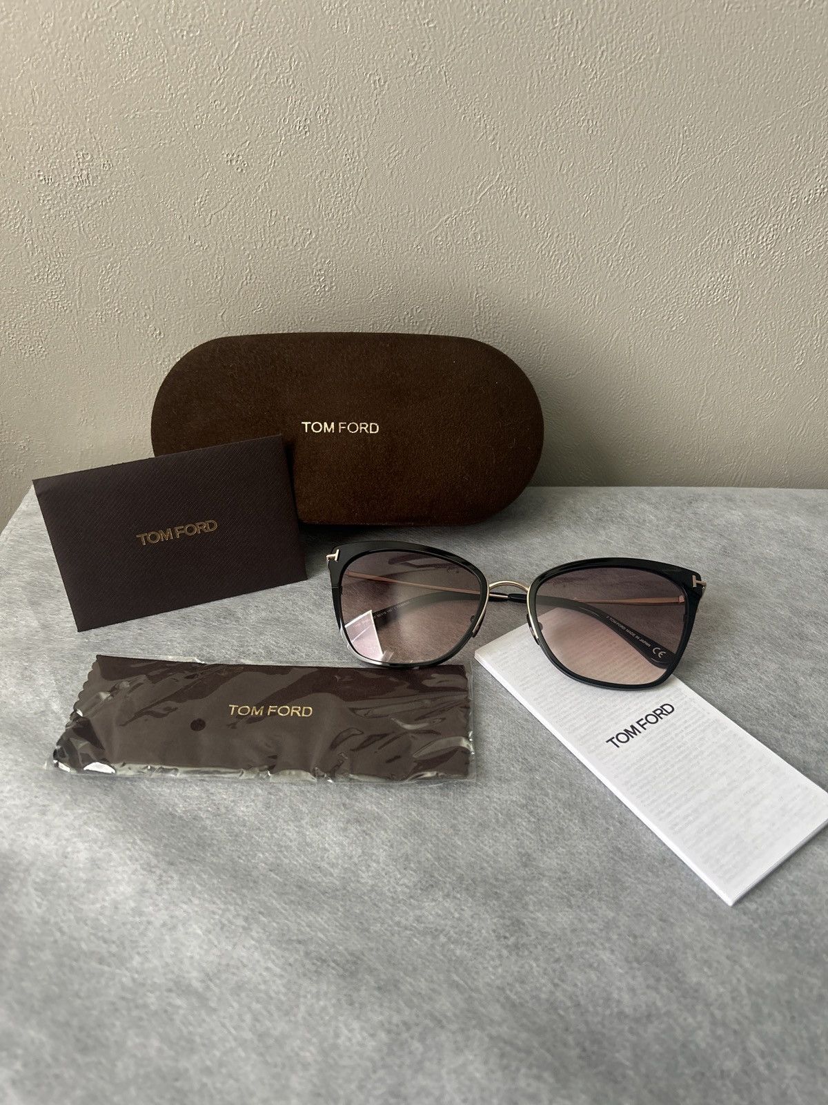 image of Tom Ford Cat Eye Sunglasses in Brown, Women's