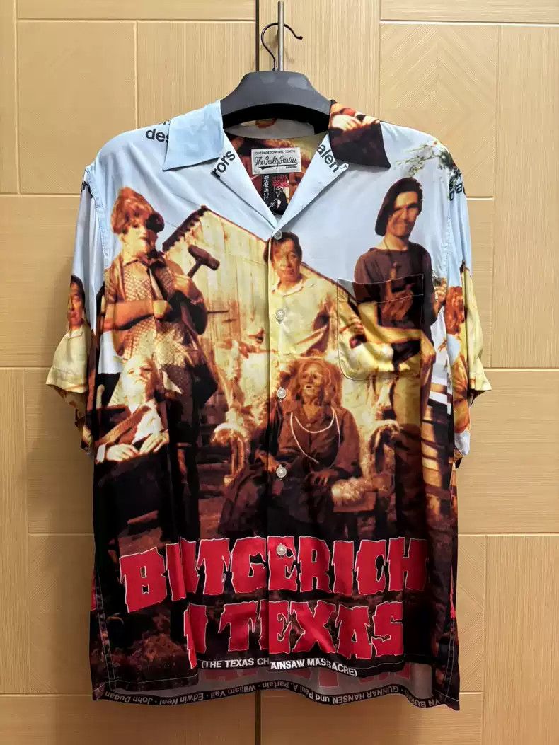 WACKO MARIA Texas chainsaw printed short sleeved shirt