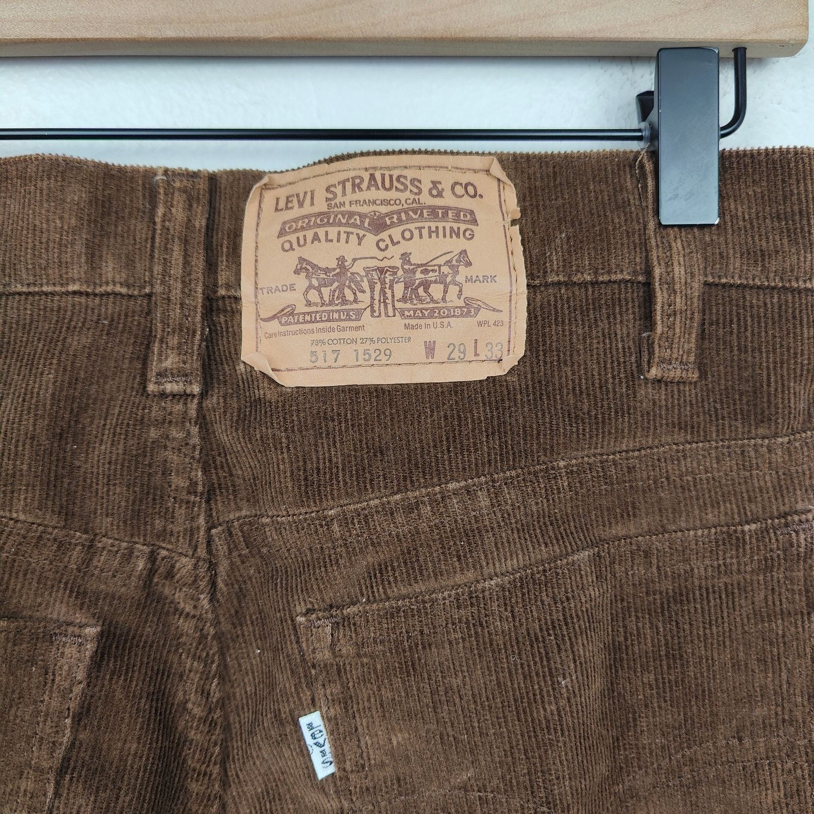 Levi's Vintage Levi's 517 Corduroy Jeans Mens 29x33 Brown Bootcut Size US 29 - 6 Thumbnail