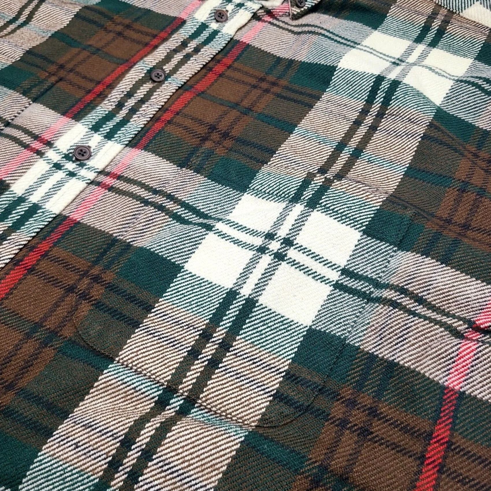 Vintage VINTAGE Field Gear Plaid Flannel Shirt LT Big & Tall Heavyweight Cotton Button-Down Long Sleeve Green Men Size US L / EU 52-54 / 3 - 8 Thumbnail