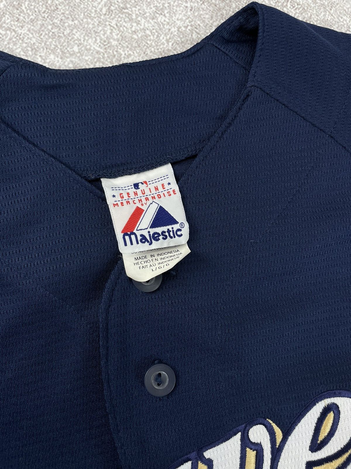 MLB × Majestic Vintage Majestic Milwaukee Brewers Baseball Jersey Shirt Size US L / EU 52-54 / 3 - 6 Thumbnail