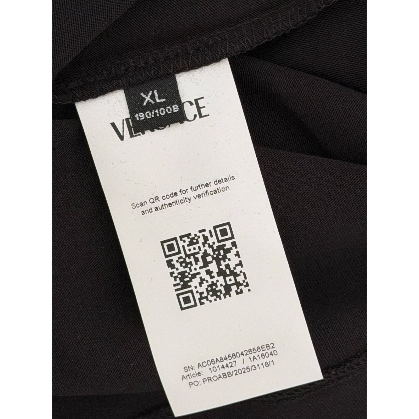 Versace Versace Print Cotton Jersey T-Shirt Black/White XL 1014427 Size US XL / EU 56 / 4 - 10 Thumbnail