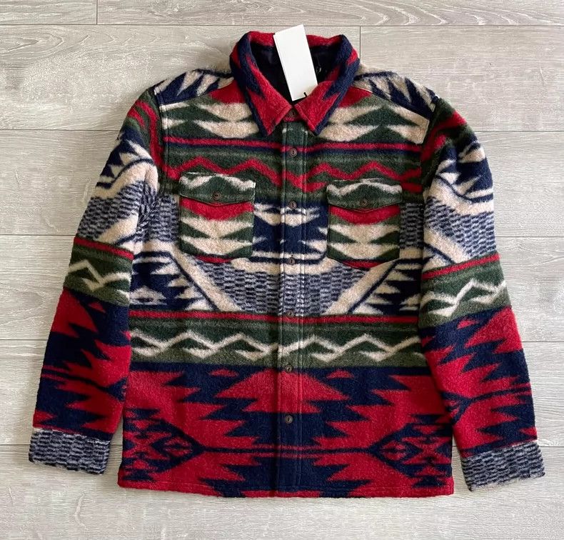RRL Ralph Lauren RRL Ralph Lauren Wool blend fleece shirt with thickened de Size US S / EU 44-46 / 1 - 1 Thumbnail