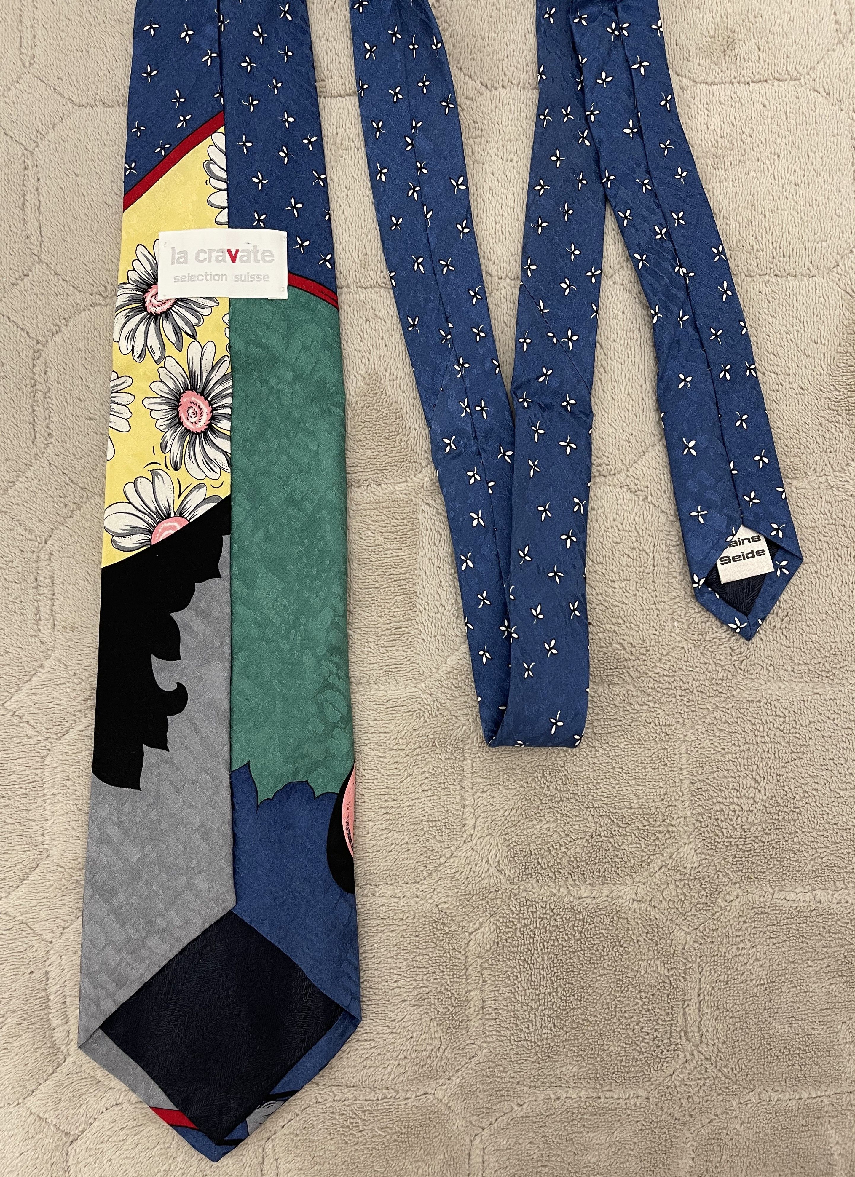 Vintage La Cravate Reine Seide Vintage Tie Size ONE SIZE - 2 Thumbnail