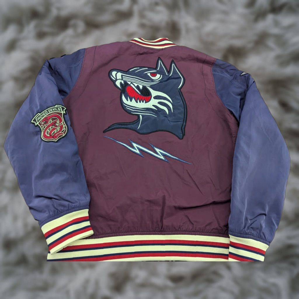 Diesel Diesel J-Tendency Varsity Jacket Mens Size S Indigo Devils Bomber Red Blue Small Muliticolor Full Zip Pockets Water Resistant Polyester Size US S / EU 44-46 / 1 - 1 Thumbnail