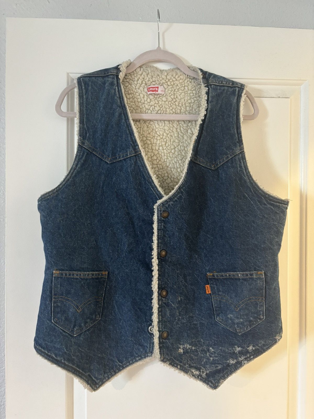 Levi's Levis Denim vest with sherpa lining Size US L / EU 52-54 / 3 - 1 Thumbnail