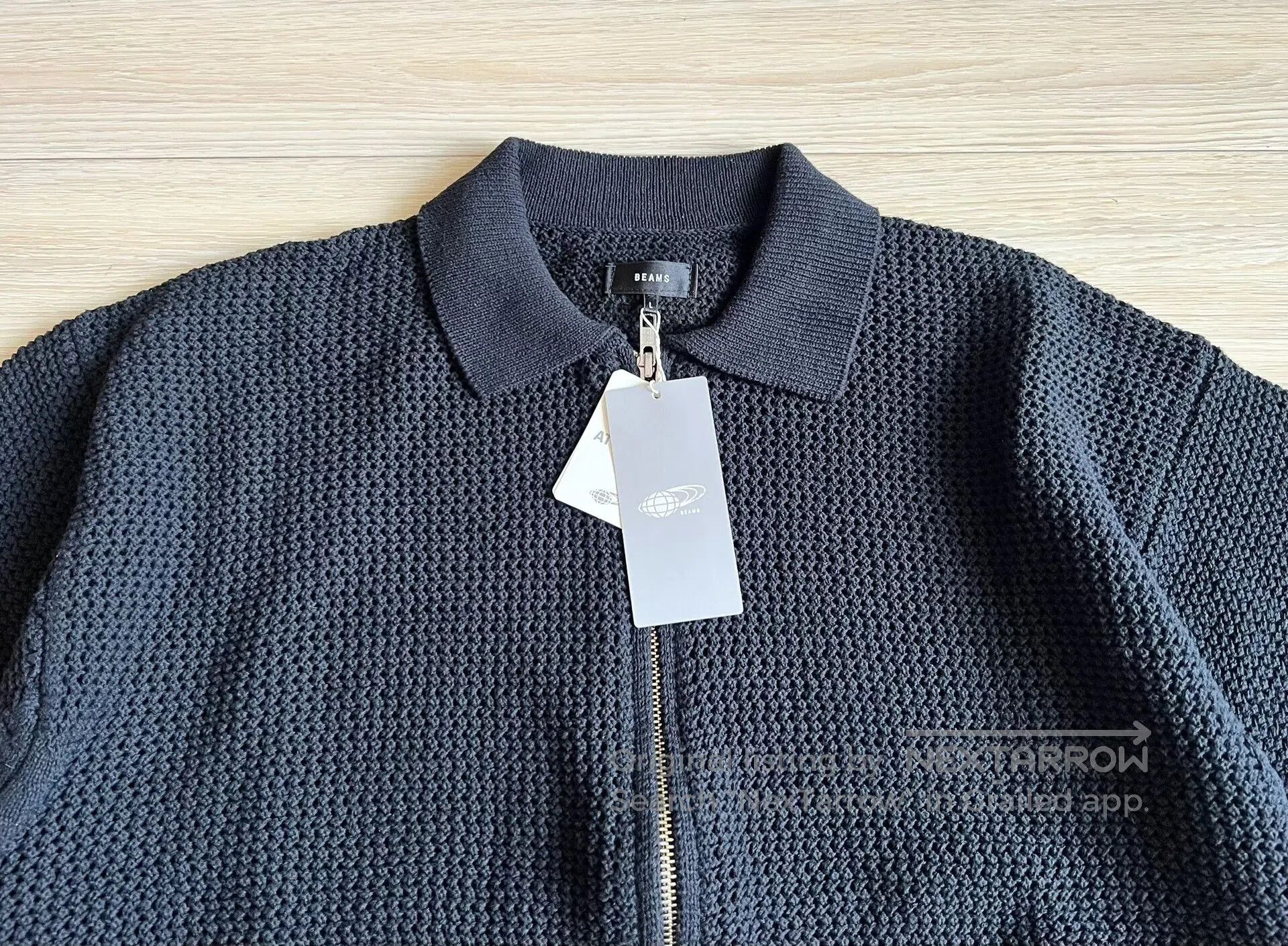 Beams Plus Beams Hollow Knit Zip Short Sleeve Cardigan. Size US L / EU 52-54 / 3 - 4 Thumbnail