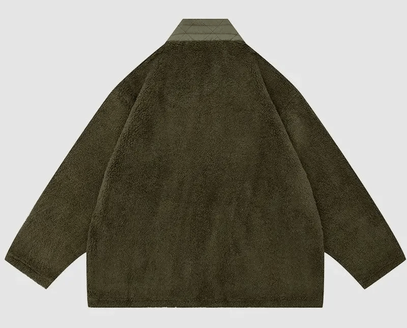 Japanese Brand × Vintage Retro fashion fleece kimono fluffy jacket Size US XL / EU 56 / 4 - 4 Thumbnail