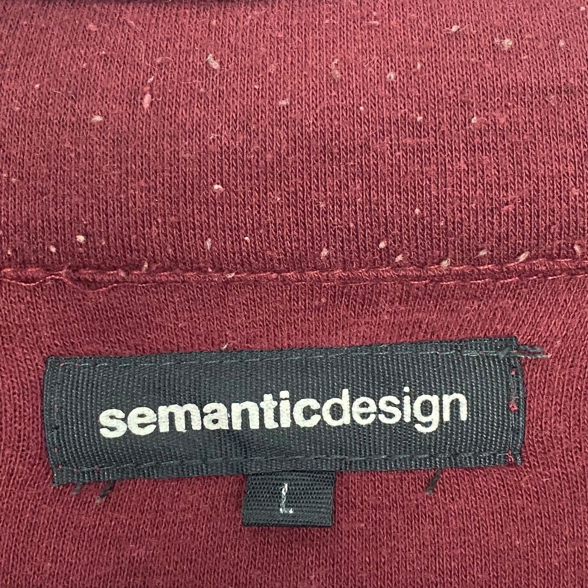 Vintage Vintage Semantics Design Sweatshirt Red Pullover Size L Size US L / EU 52-54 / 3 - 7 Thumbnail